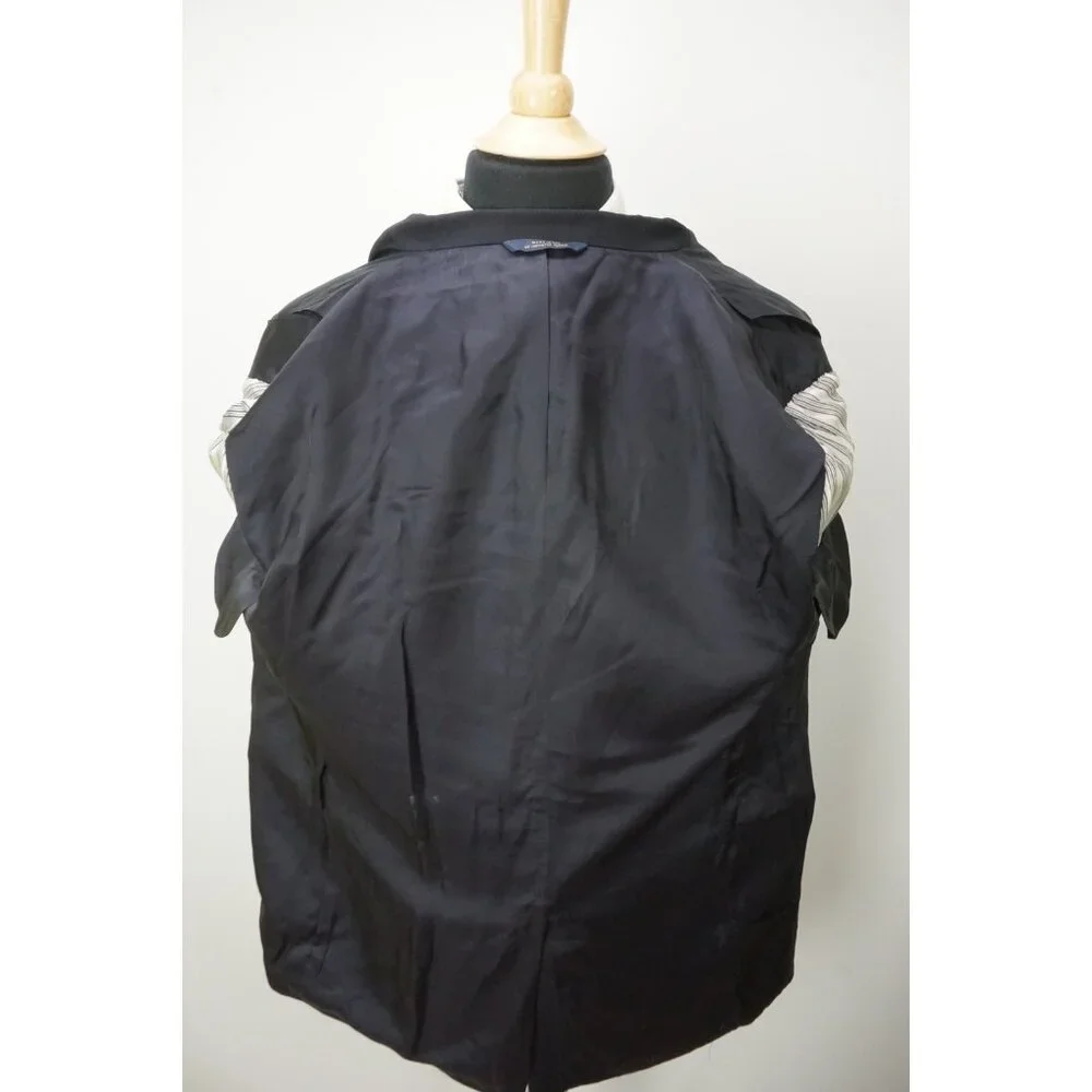 Brooks Brothers Fitzgerald Navy Blue 100% Wool 2 Pc Suit Jacket Pants Sz 45R
